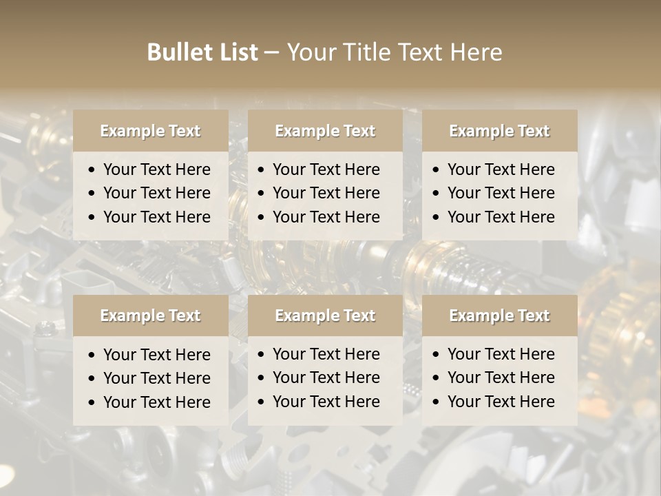 Component Gearbox Machine PowerPoint Template