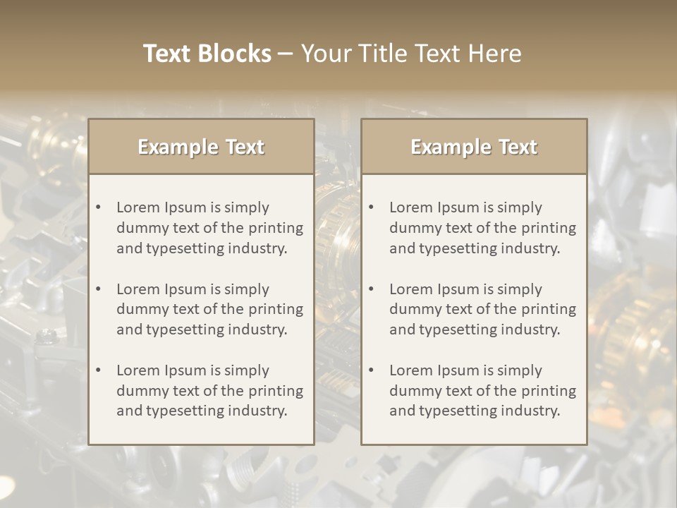 Component Gearbox Machine PowerPoint Template