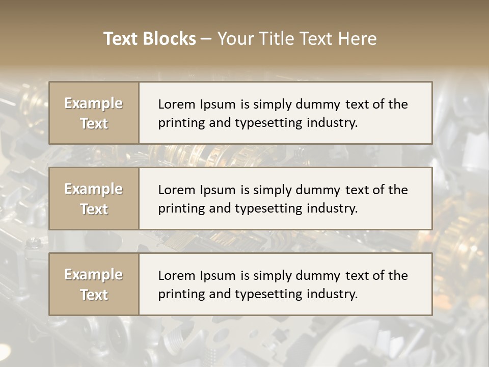 Component Gearbox Machine PowerPoint Template