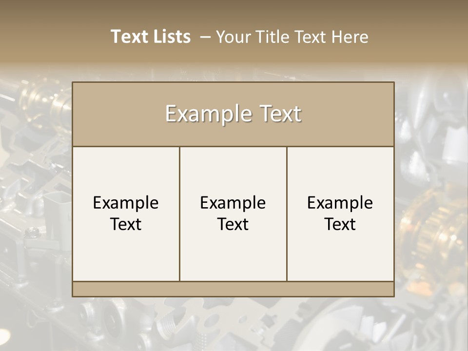 Component Gearbox Machine PowerPoint Template