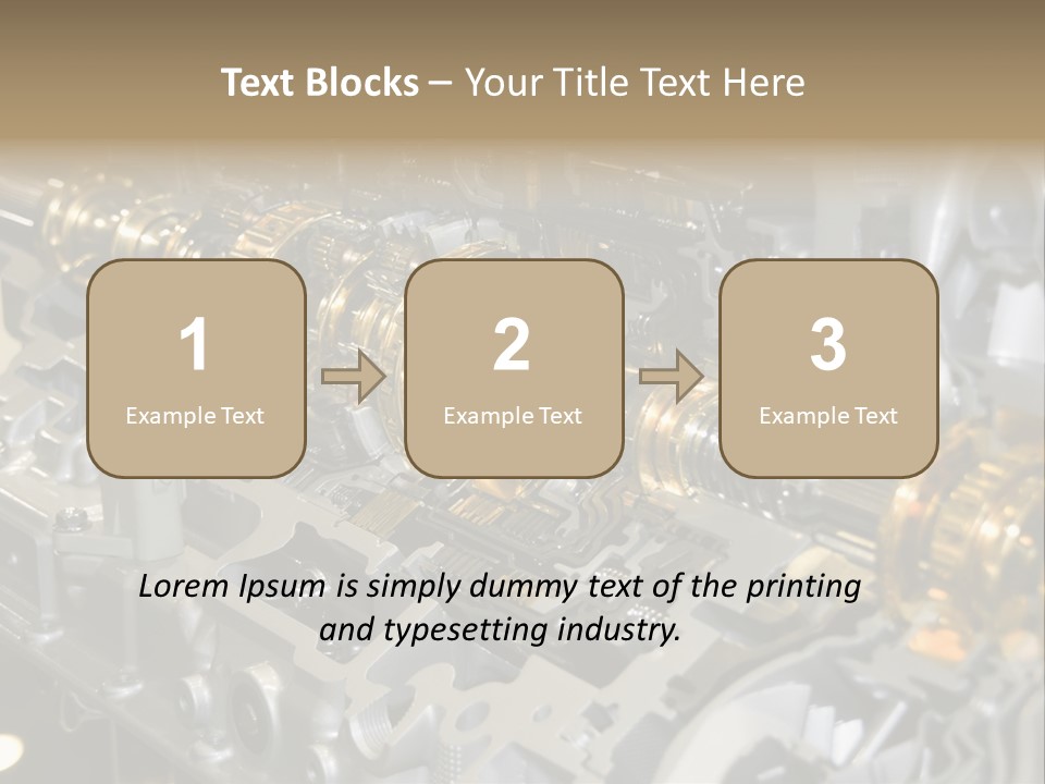 Component Gearbox Machine PowerPoint Template