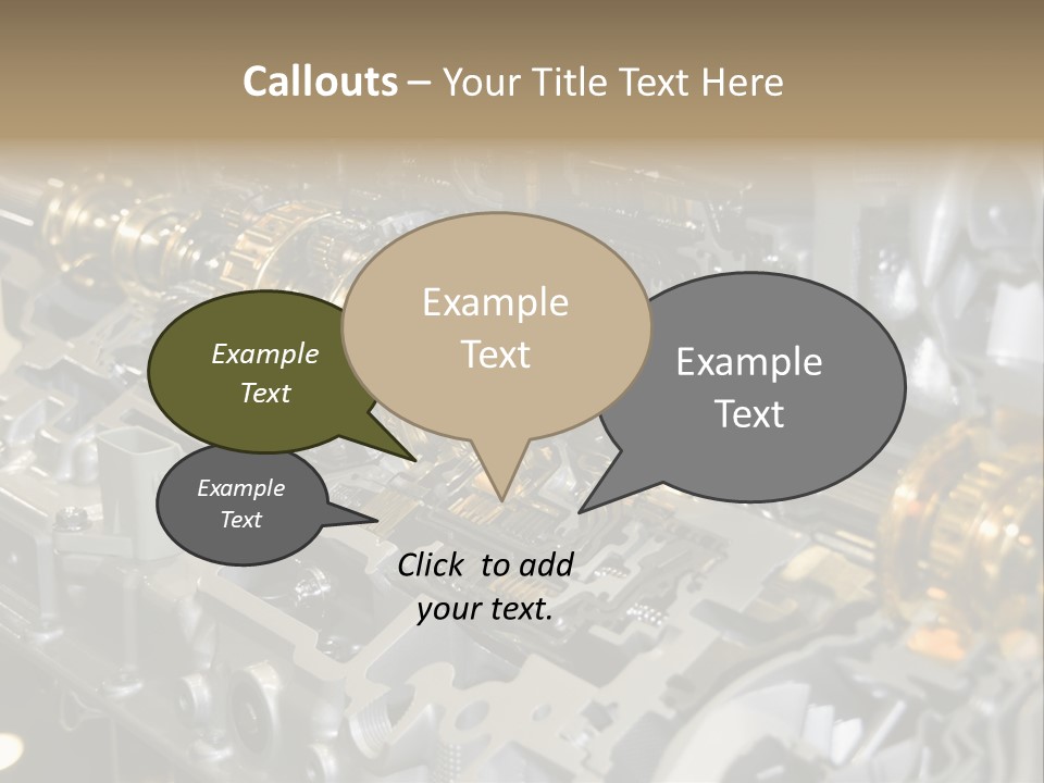 Component Gearbox Machine PowerPoint Template