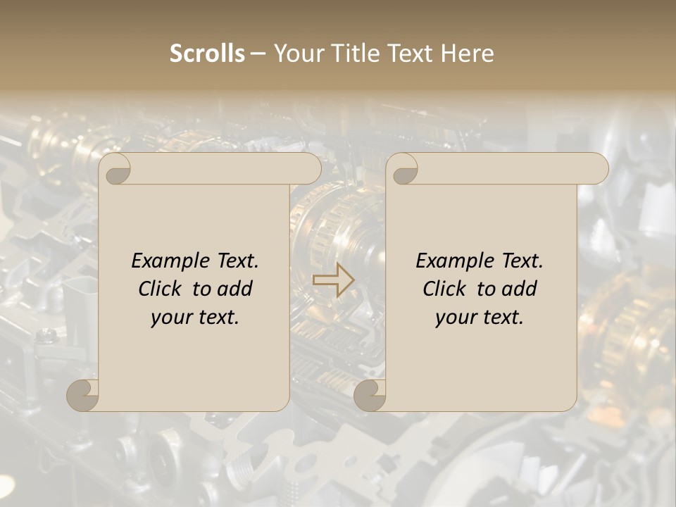 Component Gearbox Machine PowerPoint Template