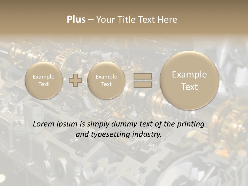 Component Gearbox Machine PowerPoint Template
