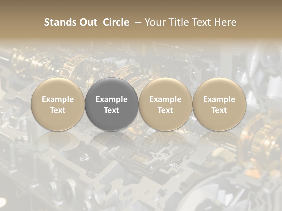 Component Gearbox Machine PowerPoint Template