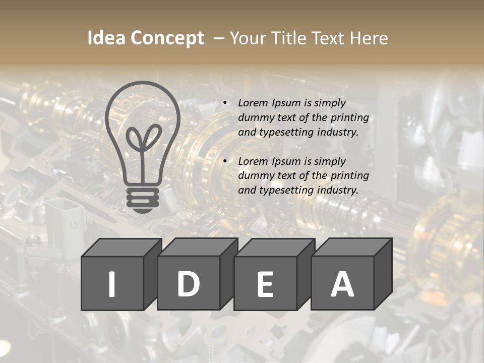 Component Gearbox Machine PowerPoint Template