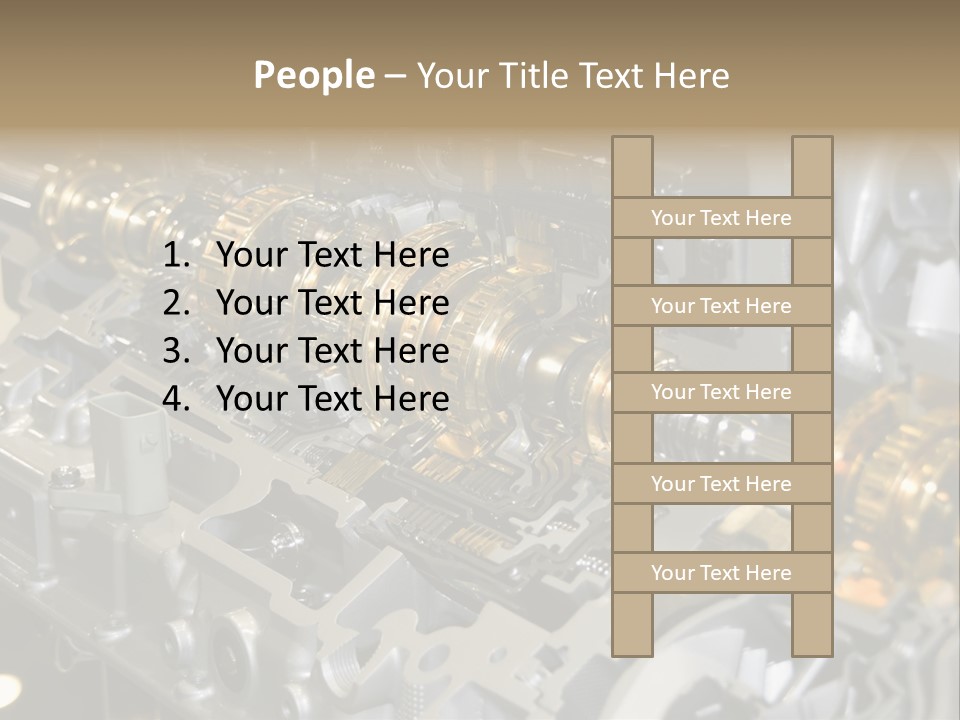 Component Gearbox Machine PowerPoint Template
