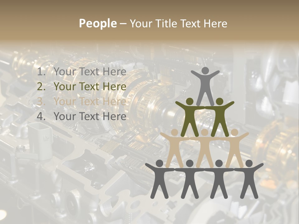 Component Gearbox Machine PowerPoint Template