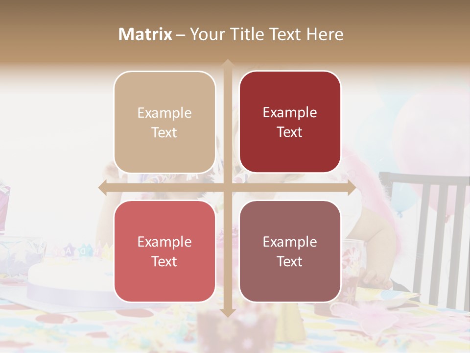 Female Party Children PowerPoint Template