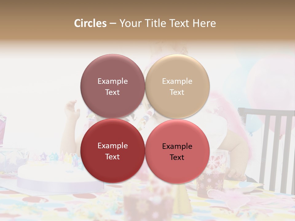 Female Party Children PowerPoint Template