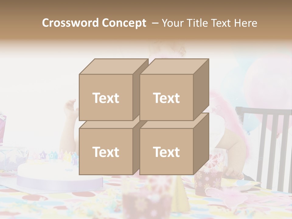 Female Party Children PowerPoint Template