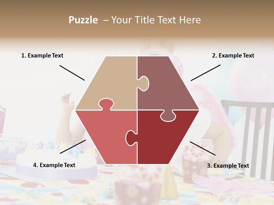 Female Party Children PowerPoint Template