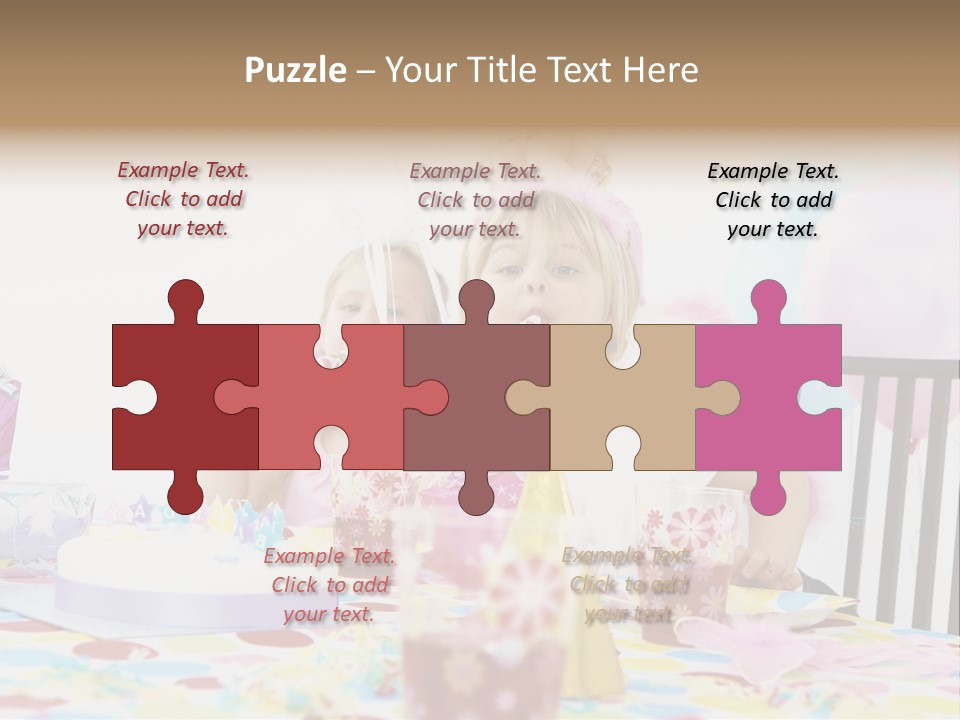 Female Party Children PowerPoint Template