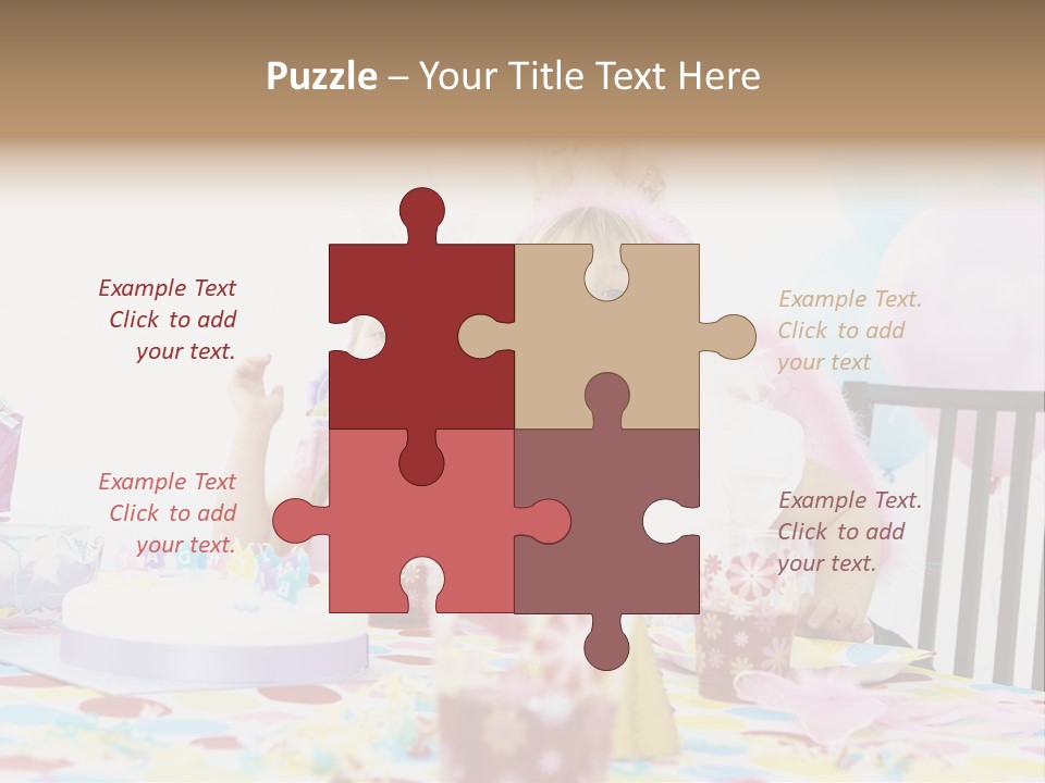 Female Party Children PowerPoint Template