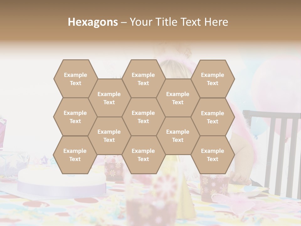 Female Party Children PowerPoint Template