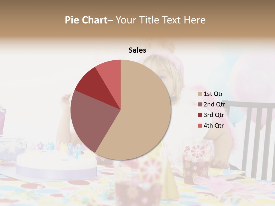 Female Party Children PowerPoint Template