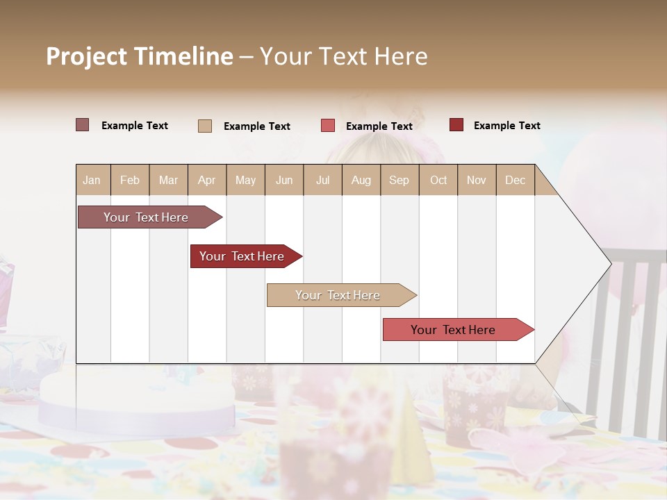 Female Party Children PowerPoint Template