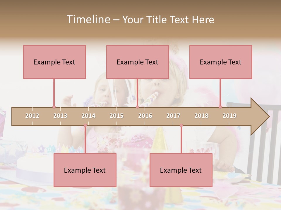 Female Party Children PowerPoint Template