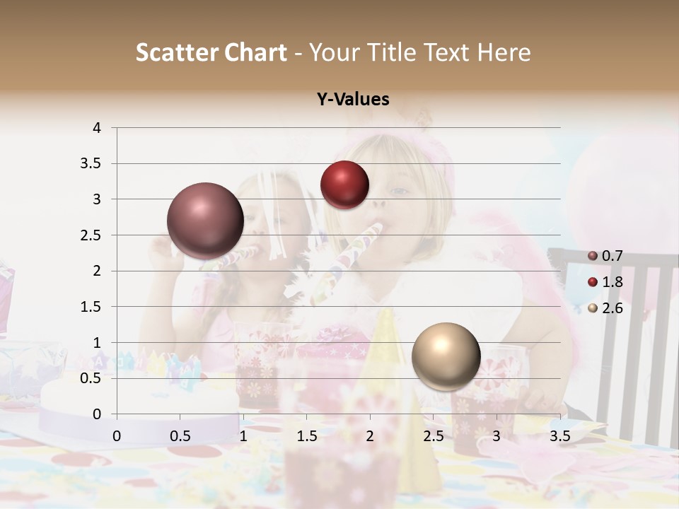 Female Party Children PowerPoint Template