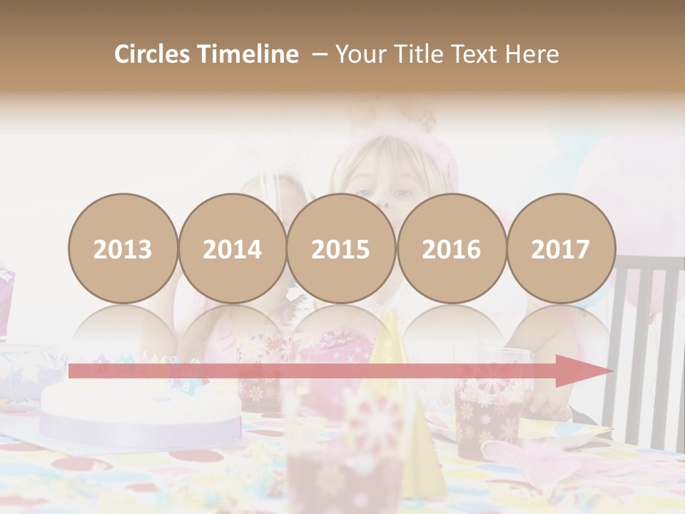 Female Party Children PowerPoint Template