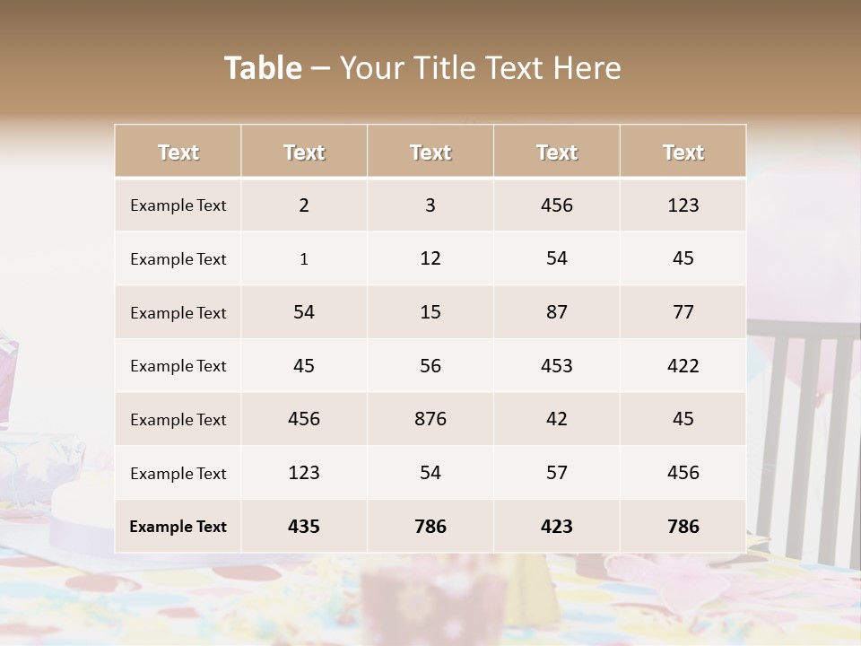 Female Party Children PowerPoint Template