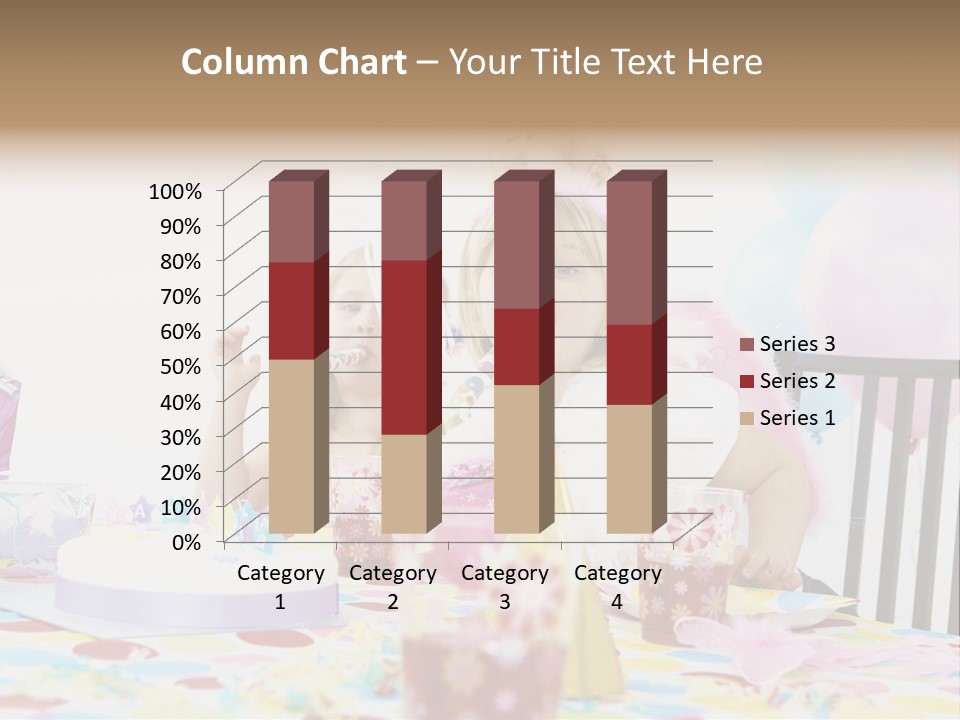 Female Party Children PowerPoint Template