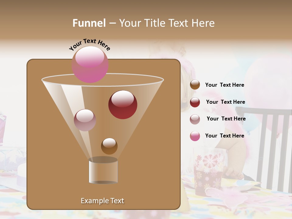 Female Party Children PowerPoint Template