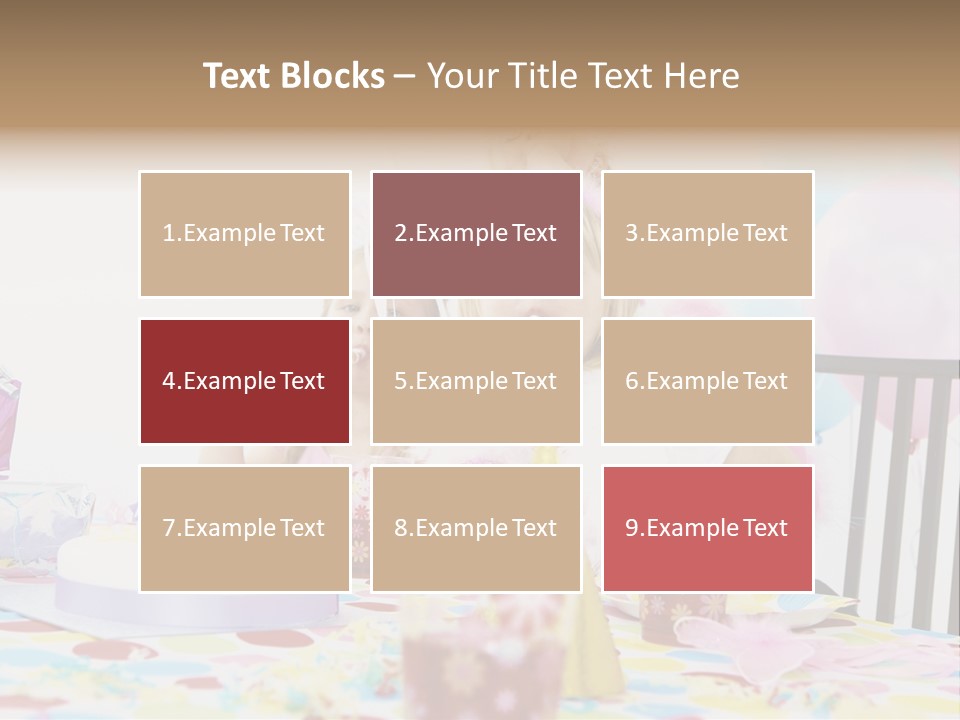 Female Party Children PowerPoint Template