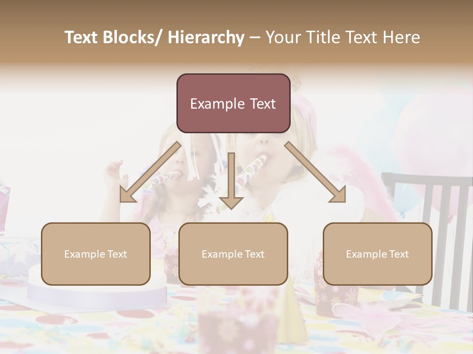 Female Party Children PowerPoint Template