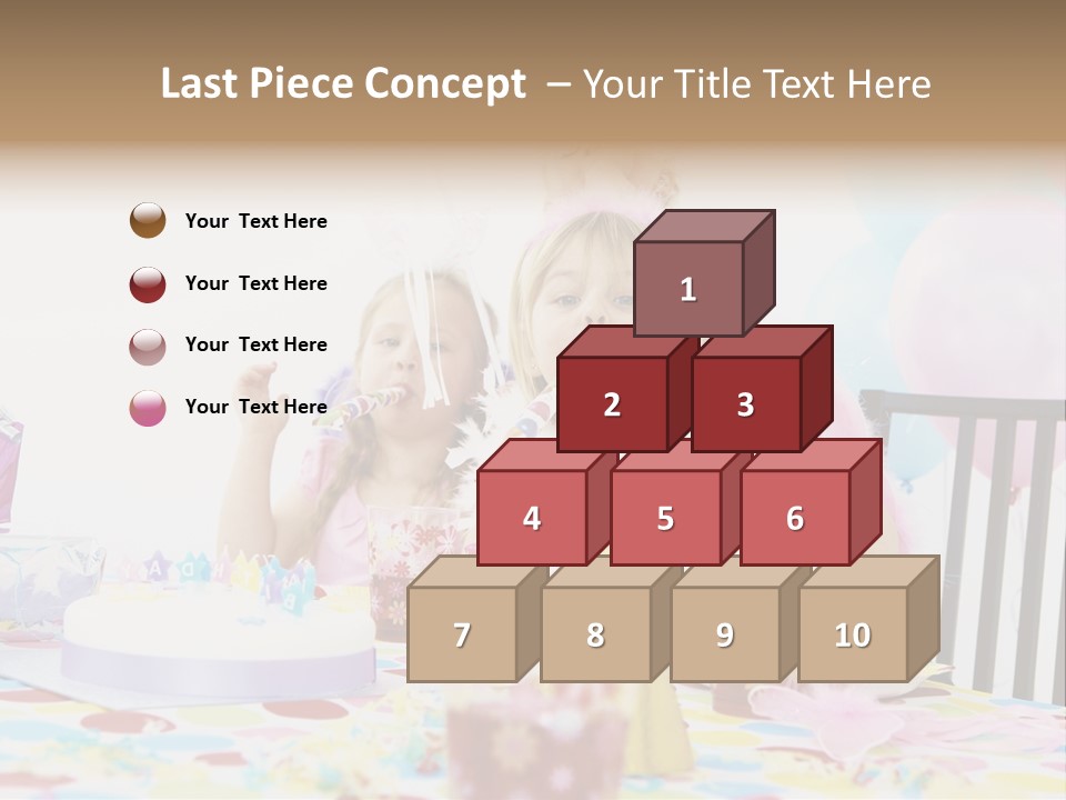 Female Party Children PowerPoint Template