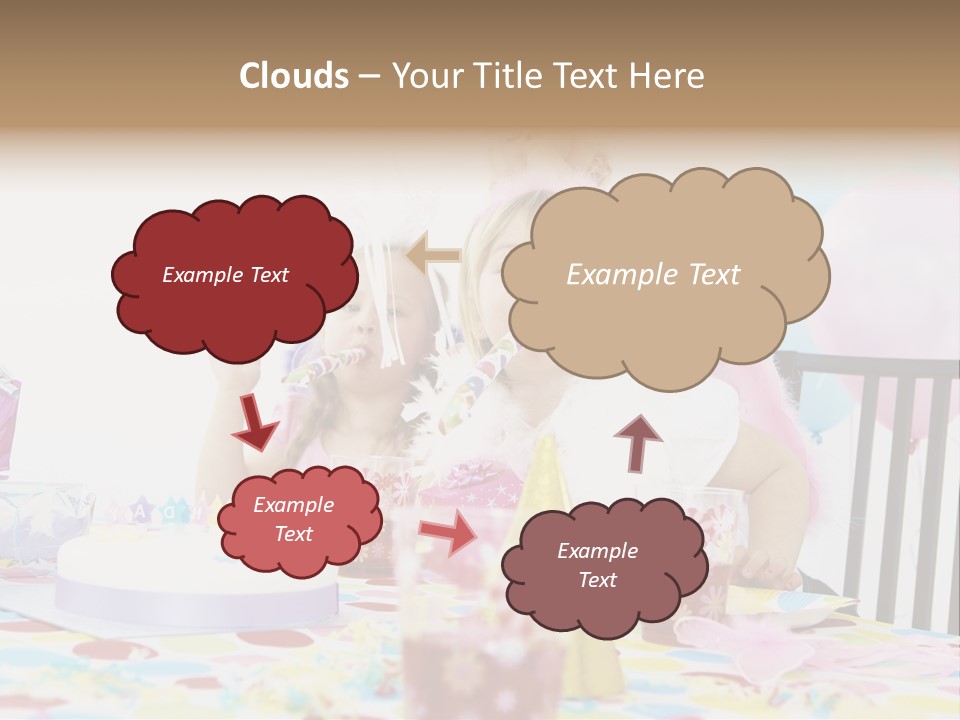 Female Party Children PowerPoint Template