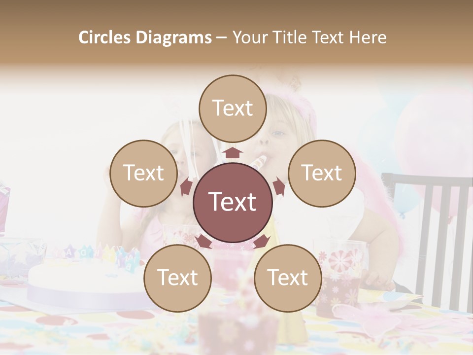 Female Party Children PowerPoint Template