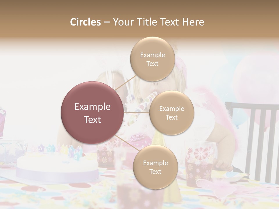 Female Party Children PowerPoint Template