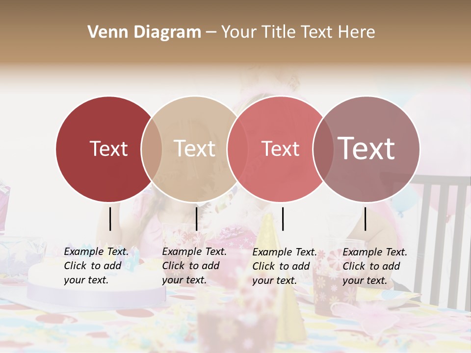 Female Party Children PowerPoint Template