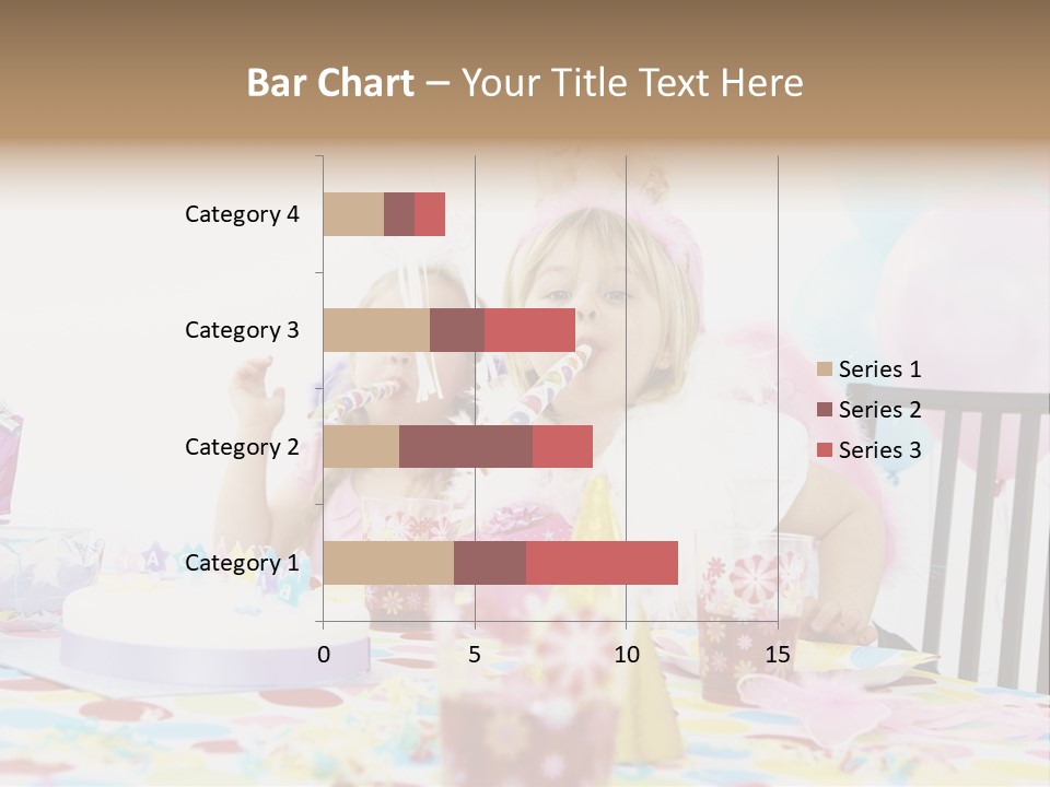 Female Party Children PowerPoint Template