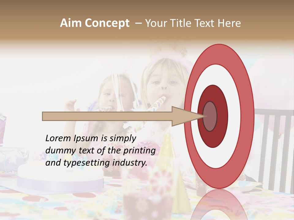 Female Party Children PowerPoint Template