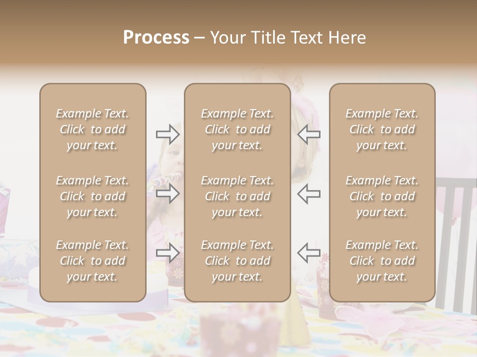 Female Party Children PowerPoint Template