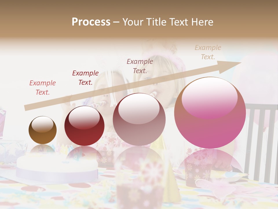 Female Party Children PowerPoint Template