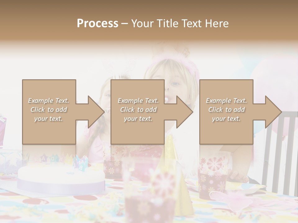 Female Party Children PowerPoint Template