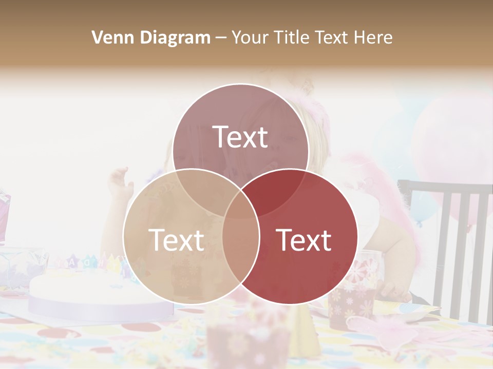 Female Party Children PowerPoint Template