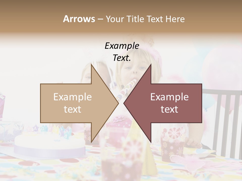 Female Party Children PowerPoint Template