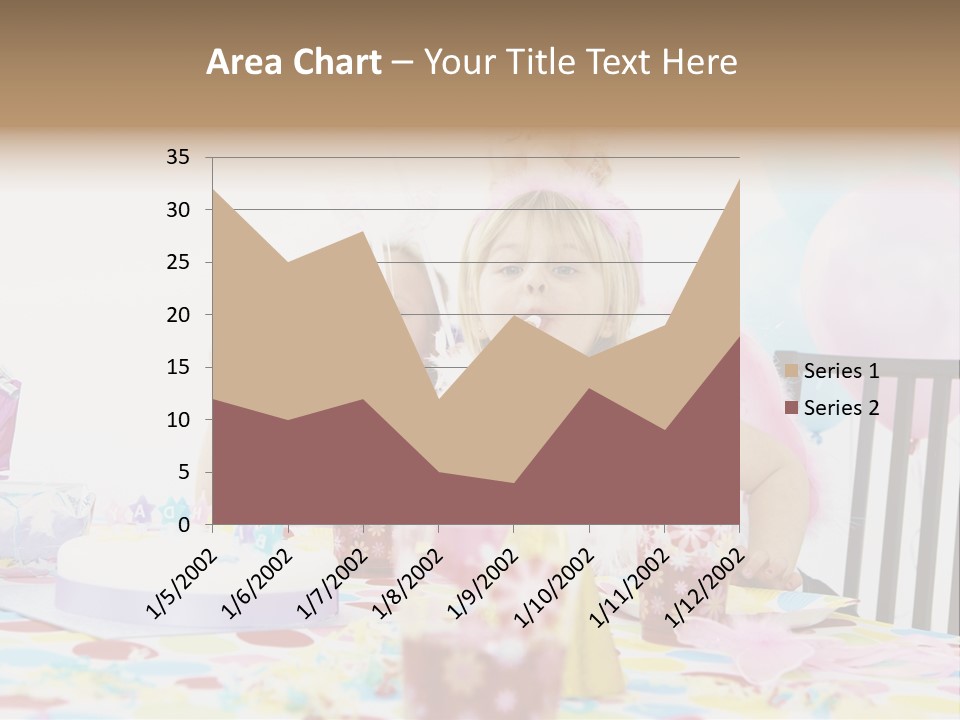 Female Party Children PowerPoint Template