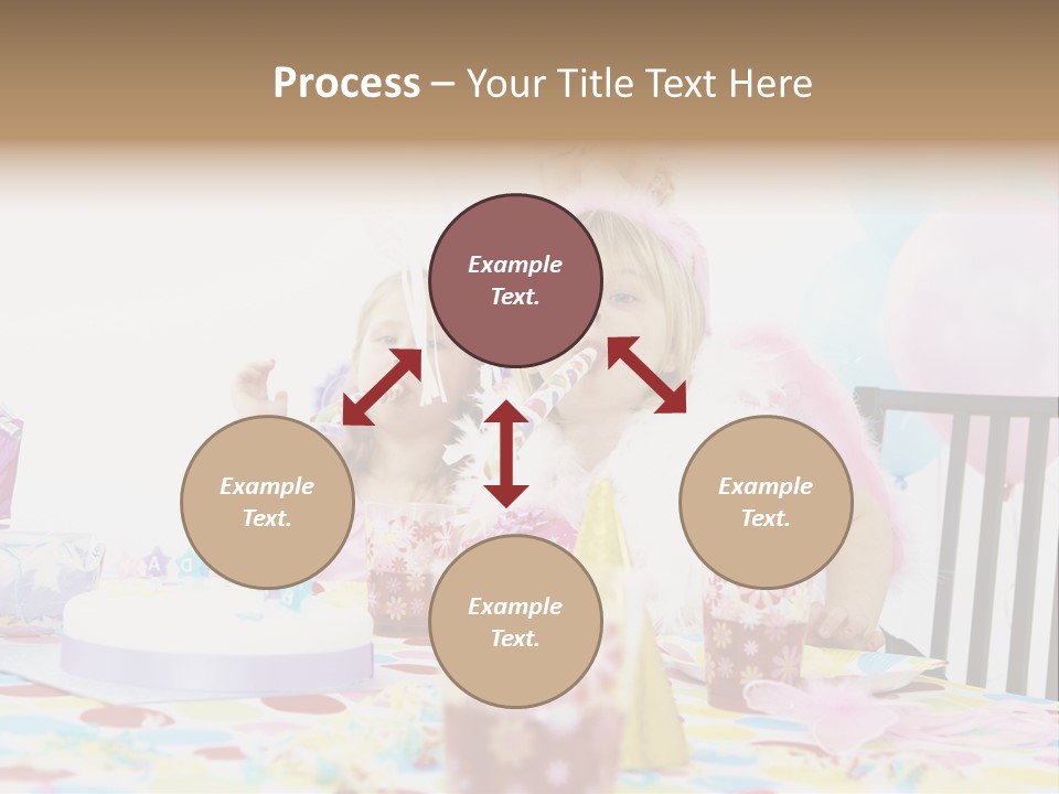 Female Party Children PowerPoint Template