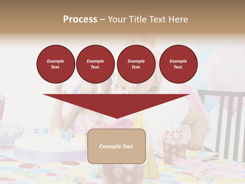 Female Party Children PowerPoint Template