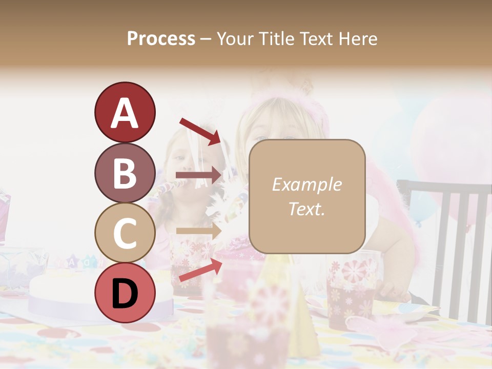 Female Party Children PowerPoint Template