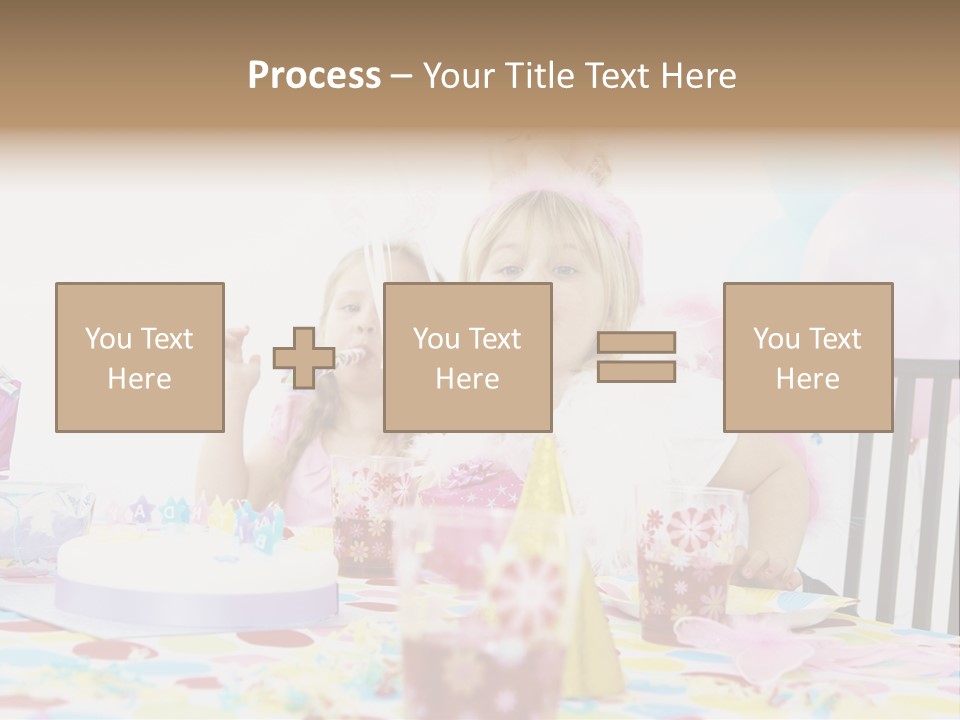 Female Party Children PowerPoint Template