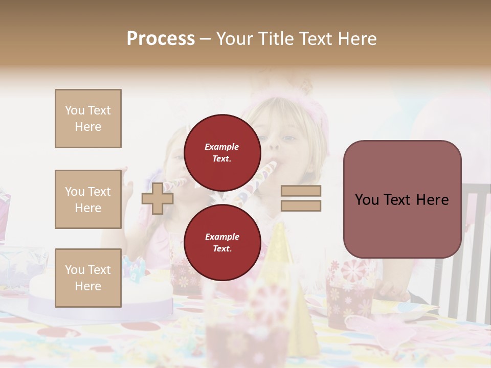 Female Party Children PowerPoint Template