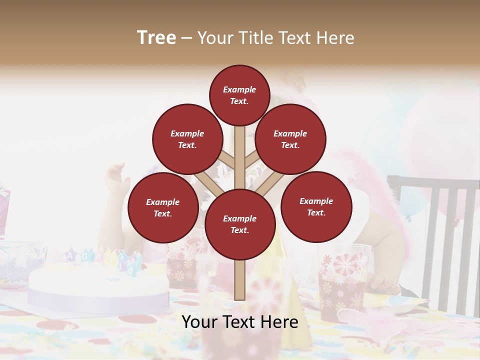 Female Party Children PowerPoint Template