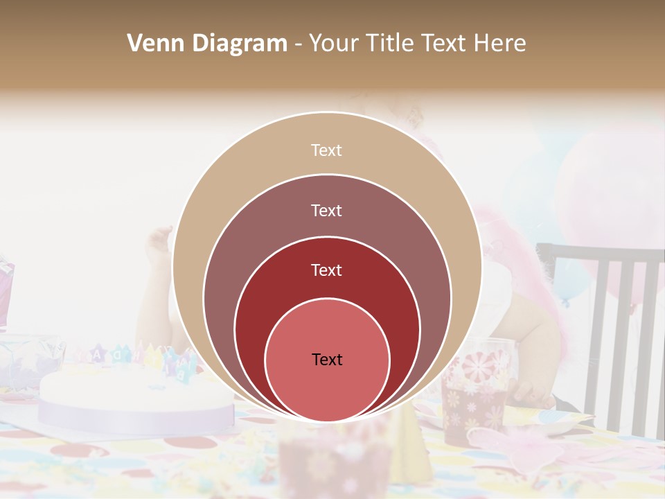 Female Party Children PowerPoint Template