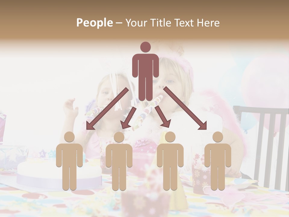 Female Party Children PowerPoint Template